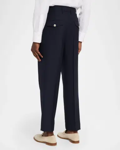 Brunello Cucinelli Men's Virgin Wool Trousers | Thumbnail 2