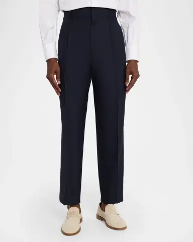 Brunello Cucinelli Men's Virgin Wool Trousers | Thumbnail 3
