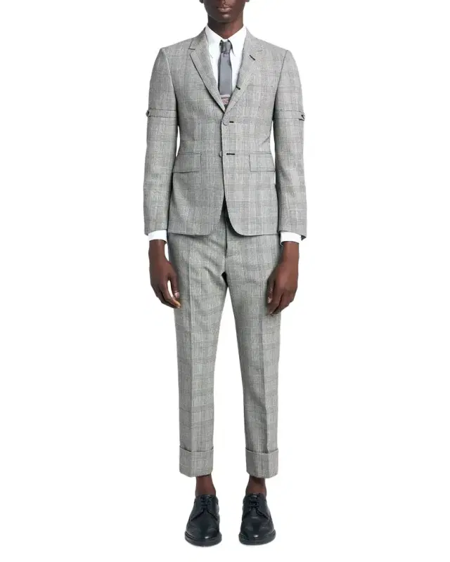 Men 's Prince of Wales Straight-Leg Trousers