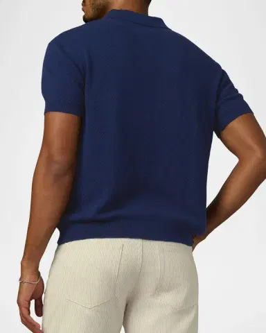 Joe's Jeans Men's Cotton Knit Short-Sleeve Polo Sweater | Thumbnail 2
