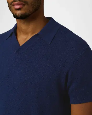 Joe's Jeans Men's Cotton Knit Short-Sleeve Polo Sweater | Thumbnail 4