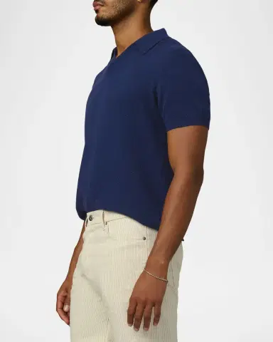 Joe's Jeans Men's Cotton Knit Short-Sleeve Polo Sweater | Thumbnail 5