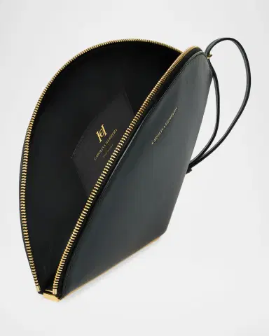 Carolina Herrera Consuelo Fan-Shaped Leather Clutch Bag | Thumbnail 2 Carolina Herrera Consuelo Fan-Shaped Leather Clutch Bag | Thumbnail 2