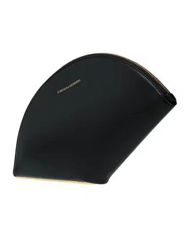 Carolina Herrera Consuelo Fan-Shaped Leather Clutch Bag | Thumbnail 1 Carolina Herrera Consuelo Fan-Shaped Leather Clutch Bag | Thumbnail 1