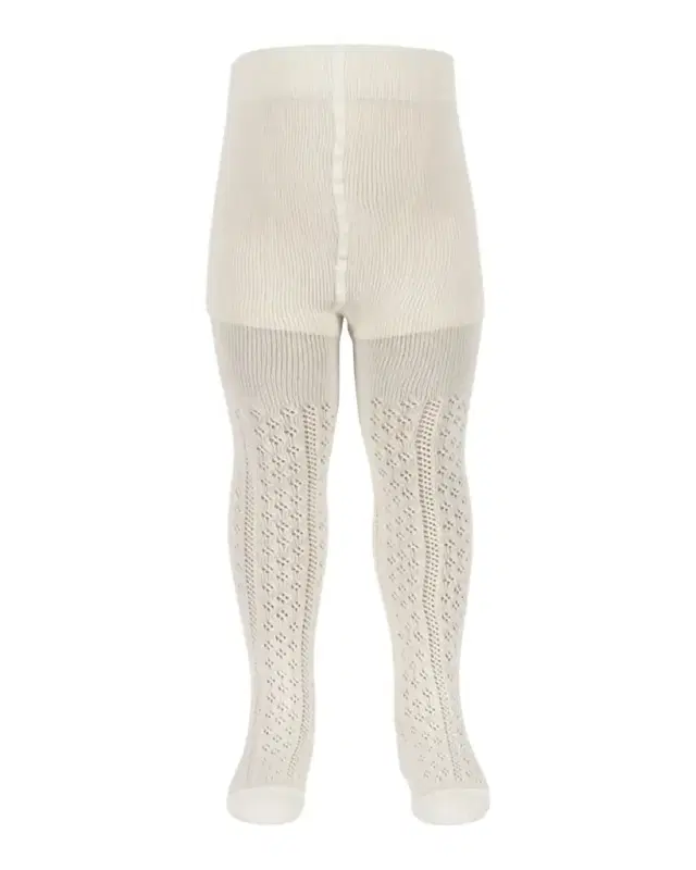 Kid 's Wool-Blend Pointelle Tights, Size 6M-7