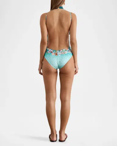 Aqua Blu Australia Adaline High-Neck One-Piece Swimsuit | Thumbnail 2 Aqua Blu Australia Adaline High-Neck One-Piece Swimsuit | Thumbnail 2