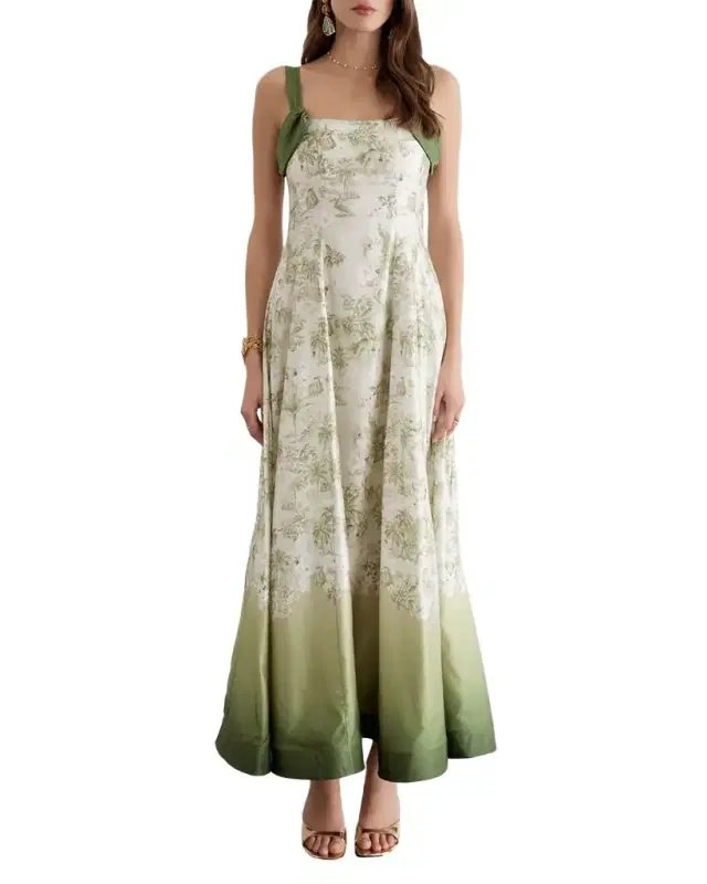 Aqua Blu Australia Delphine Toile Maxi Dress