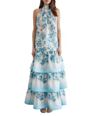Aqua Blu Australia Alice Floral Halter Top | Thumbnail 1 Aqua Blu Australia Alice Floral Halter Top | Thumbnail 1