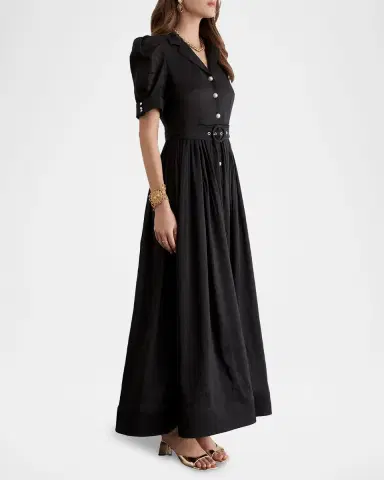 Aqua Blu Australia Eloise Belted Maxi Shirtdress | Thumbnail 3