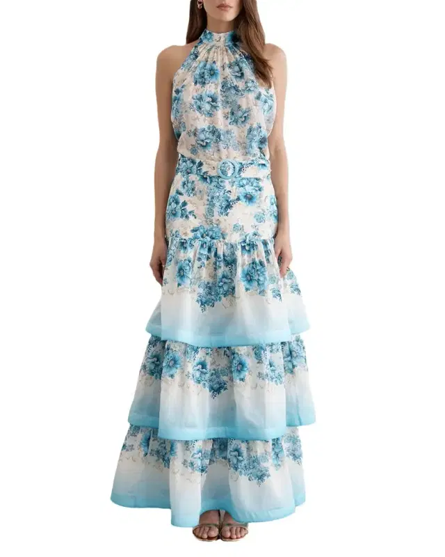 Aqua Blu Australia Celeste Belted Maxi Skirt