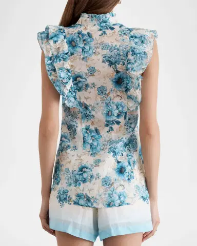 Aqua Blu Australia Aubrey Floral Ruffle Top | Thumbnail 2 Aqua Blu Australia Aubrey Floral Ruffle Top | Thumbnail 2