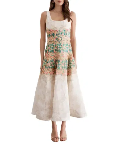 Aqua Blu Australia Phoebe Belted Midi Dress | Thumbnail 1 Aqua Blu Australia Phoebe Belted Midi Dress | Thumbnail 1