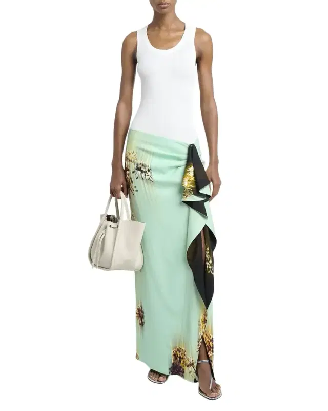 Cella Printed Double Crepe Skirt