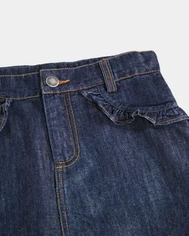 MOLO Girl's Berit Ruffled Denim Mini Skirt | Thumbnail 3 MOLO Girl's Berit Ruffled Denim Mini Skirt | Thumbnail 3