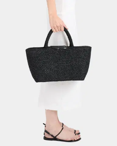 Proenza Schouler East West Chelsea Raffia Tote Bag | Thumbnail 3 Proenza Schouler East West Chelsea Raffia Tote Bag | Thumbnail 3
