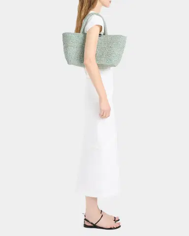 Proenza Schouler East West Chelsea Raffia Tote Bag | Thumbnail 4 Proenza Schouler East West Chelsea Raffia Tote Bag | Thumbnail 4