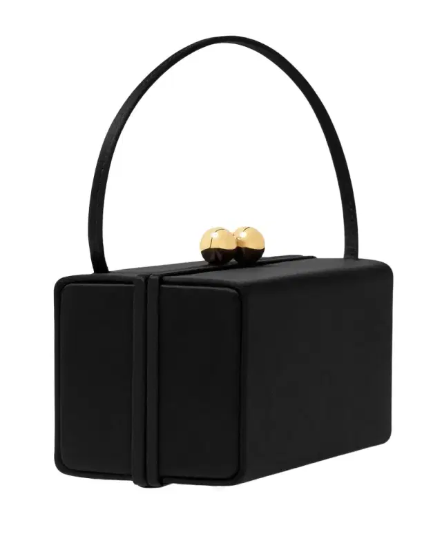 Mimi Kiss-Lock Satin Top-Handle Bag