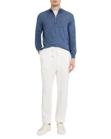 Brunello Cucinelli Men's Cashmere Knit Quarter-Zip Sweater | Thumbnail 1