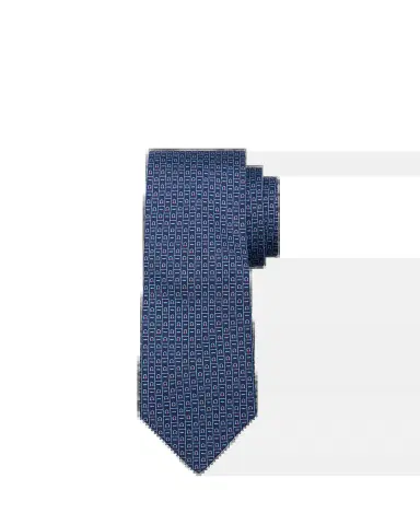 Ferragamo Men's Gancini Monogram-Print Silk Tie | Thumbnail 2