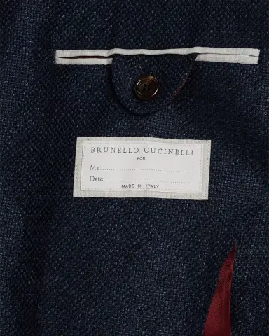 Brunello Cucinelli Men 's Linen and Wool Single-Breasted Jacket | Thumbnail 5