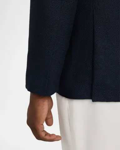 Brunello Cucinelli Men 's Linen and Wool Single-Breasted Jacket | Thumbnail 7