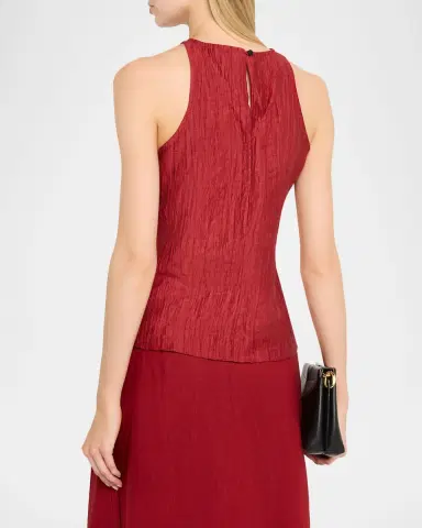 Eileen Fisher Crinkled Halter-Neck Top | Thumbnail 2 Eileen Fisher Crinkled Halter-Neck Top | Thumbnail 2