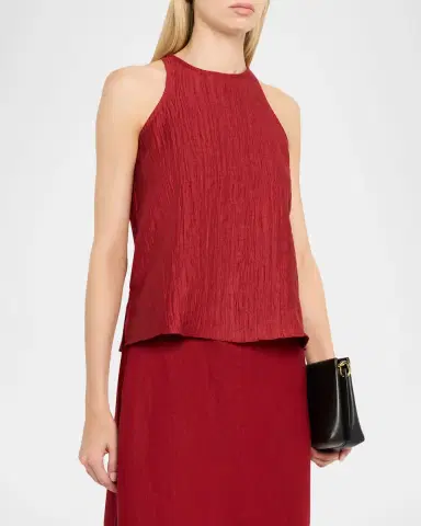 Eileen Fisher Crinkled Halter-Neck Top | Thumbnail 3 Eileen Fisher Crinkled Halter-Neck Top | Thumbnail 3