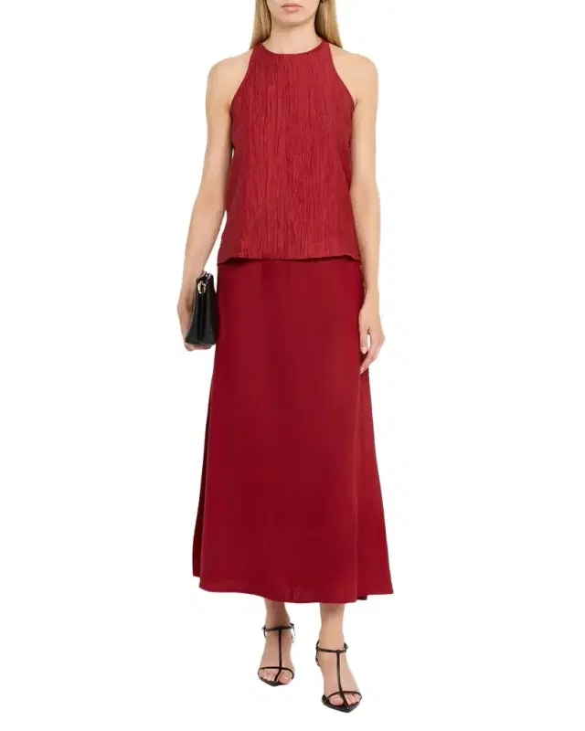Eileen Fisher Crinkled Halter-Neck Top