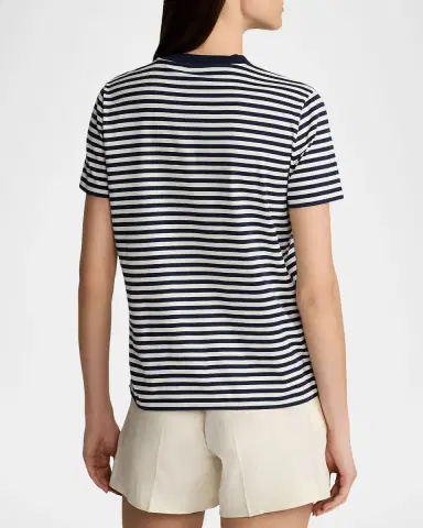 Ralph Lauren Collection Hallie Striped Cotton T-Shirt | Thumbnail 2 Ralph Lauren Collection Hallie Striped Cotton T-Shirt | Thumbnail 2