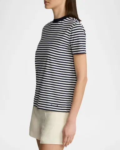 Ralph Lauren Collection Hallie Striped Cotton T-Shirt | Thumbnail 5 Ralph Lauren Collection Hallie Striped Cotton T-Shirt | Thumbnail 5