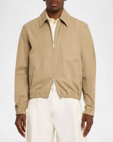 Ami Paris Men's Cotton Full-Zip Shirt Jacket | Thumbnail 3