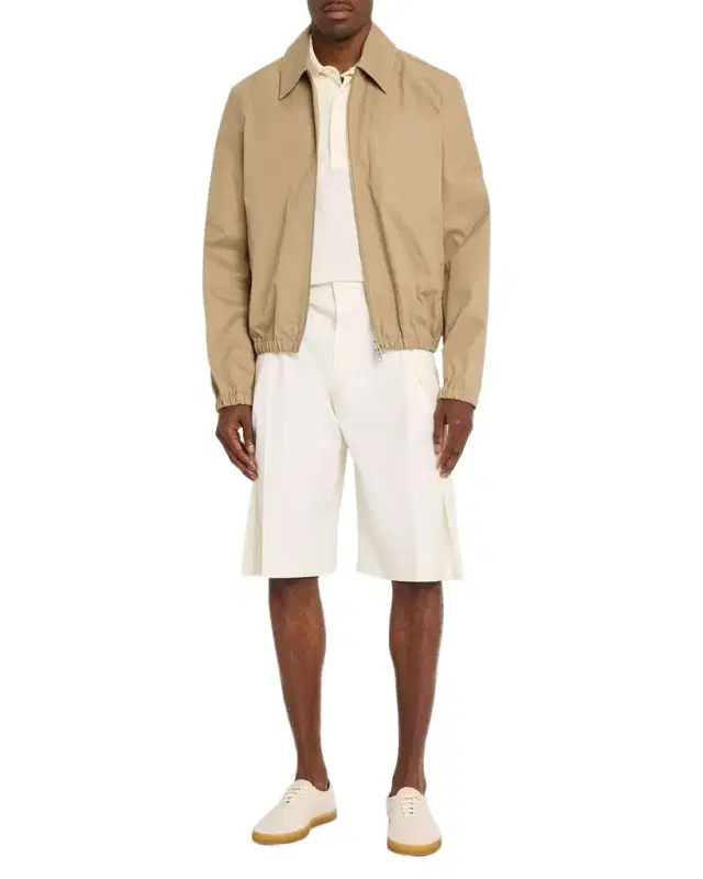 Men 's Cotton Full-Zip Shirt Jacket