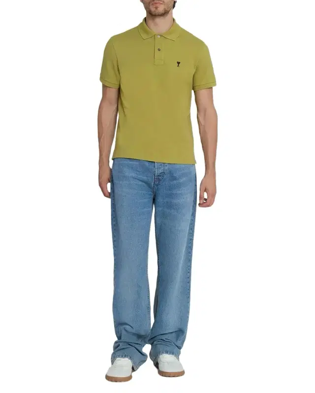 Ami Paris Men 's Cotton Pique Ami De Coeur Polo Shirt