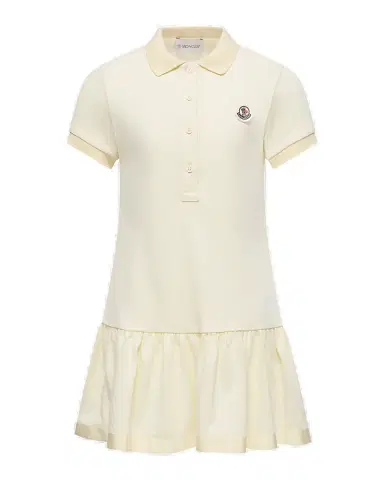 Moncler Girl's Ruffle-Hem Polo Dress, Size -10 | Thumbnail 2