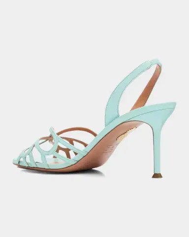 Aquazzura 75mm Hula Leather Slingback Sandals | Thumbnail 4 Aquazzura 75mm Hula Leather Slingback Sandals | Thumbnail 4
