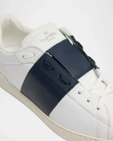 Valentino Garavani Men's Open Calfskin Sneakers | Thumbnail 4