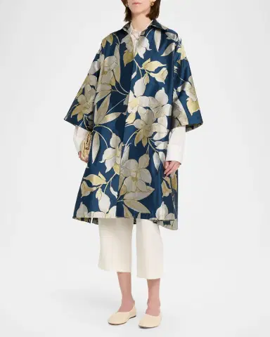 Eskandar Sloped-Shoulder Wide A-Line Open Jacket | Thumbnail 3 Eskandar Sloped-Shoulder Wide A-Line Open Jacket | Thumbnail 3
