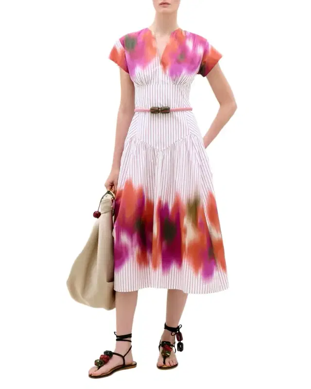Silvia Tcherassi Antia Belted Midi Dress