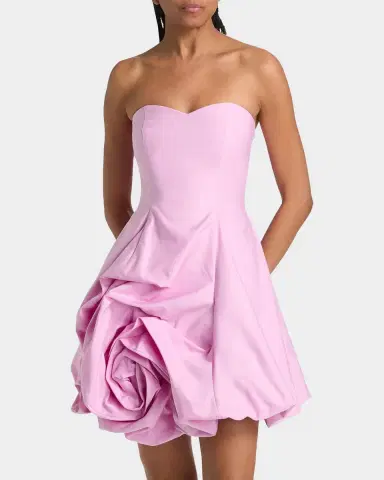 As It May Rosalie Strapless Rosette Mini Dress | Thumbnail 3 As It May Rosalie Strapless Rosette Mini Dress | Thumbnail 3