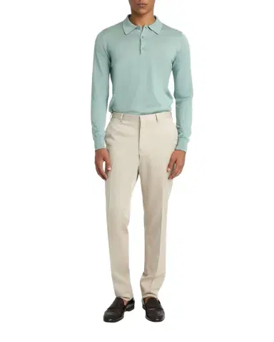 Brioni Men's Cashmere-Silk Polo Sweater | Thumbnail 1