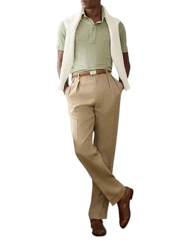 Linen Jersey Polo Shirt