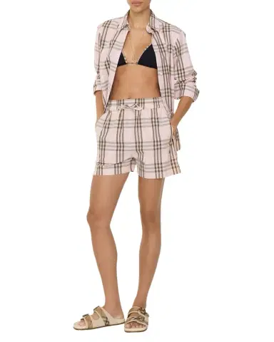 Burberry Evelyn Check Cotton Shorts | Thumbnail 1 Burberry Evelyn Check Cotton Shorts | Thumbnail 1