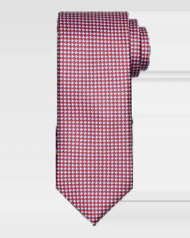 Brioni Men's Micro-Print Silk Tie | Thumbnail 2