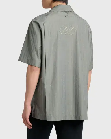 Jacquemus Men's Cotton Herringbone Short-Sleeve Shirt | Thumbnail 2 Jacquemus Men's Cotton Herringbone Short-Sleeve Shirt | Thumbnail 2