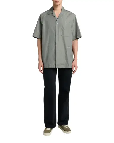 Jacquemus Men's Cotton Herringbone Short-Sleeve Shirt | Thumbnail 1 Jacquemus Men's Cotton Herringbone Short-Sleeve Shirt | Thumbnail 1