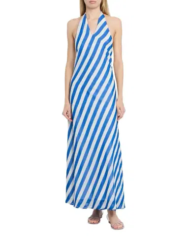 Solid & Striped The Brisa Striped Halter Maxi Dress | Thumbnail 1