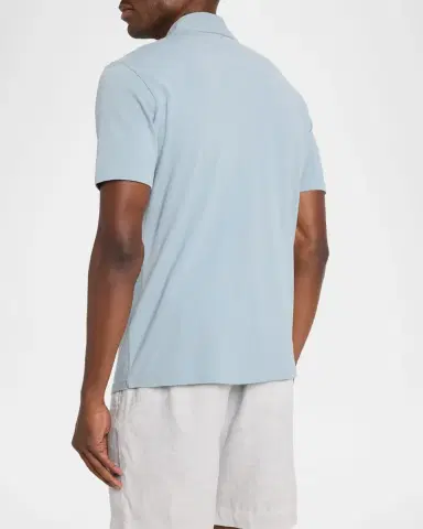 Frescobol Carioca Men's Luca Cotton Pique Polo Shirt | Thumbnail 2