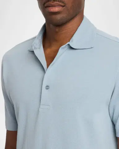 Frescobol Carioca Men's Luca Cotton Pique Polo Shirt | Thumbnail 4