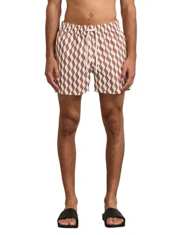 Frescobol Carioca Men's Rio Listra Wave-Stripe Swim Shorts | Thumbnail 1