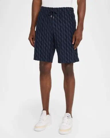 Frescobol Carioca Men's Augusto Listra Jacquard Drawstring Shorts | Thumbnail 3